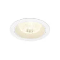 Plafonnier encastré NUMINOS® L rond, adapté aux postes de travail avec écran IP20, blanche, laqué gradable