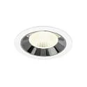 Plafonnier encastré NUMINOS® L adapté aux postes de travail avec écran IP20, chrome, blanche gradable