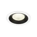 Plafonnier encastré NUMINOS® L adapté aux postes de travail avec écran IP20, noir, blanche gradable
