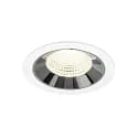 Plafonnier encastré NUMINOS® L adapté aux postes de travail avec écran IP20, chrome, blanche gradable