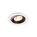 Plafonnier encastré NUMINOS® MOVE L pivotant, adapté aux postes de travail avec écran IP20, noir, blanche gradable