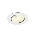 Plafonnier encastré NUMINOS® MOVE L rond, adapté aux postes de travail avec écran IP20, blanche, laqué gradable