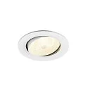Plafonnier encastré NUMINOS® MOVE L rond, adapté aux postes de travail avec écran IP20, blanche, laqué gradable