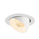 SLV Plafonnier encastré NUMINOS® GIMBLE XL adapté aux postes de travail avec écran IP20, blanche, laqué gradable