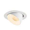 SLV Plafonnier encastré NUMINOS® GIMBLE XL adapté aux postes de travail avec écran IP20, blanche, laqué gradable