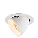 Plafonnier encastré NUMINOS® GIMBLE XL adapté aux postes de travail avec écran IP20, blanche, laqué gradable