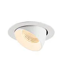SLV Plafonnier encastré NUMINOS® GIMBLE XL adapté aux postes de travail avec écran IP20, blanche, laqué gradable