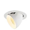 Plafonnier encastré NUMINOS® GIMBLE XL adapté aux postes de travail avec écran IP20, blanche, laqué gradable
