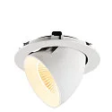 SLV Plafonnier encastré NUMINOS® GIMBLE XL adapté aux postes de travail avec écran IP20, blanche, laqué gradable