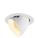 Plafonnier encastré NUMINOS® GIMBLE XL adapté aux postes de travail avec écran IP20, blanche, laqué gradable