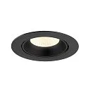 SLV Plafonnier encastré NUMINOS® GIMBLE XL adapté aux postes de travail avec écran IP20, noir, laqué gradable
