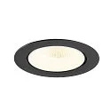 SLV Plafonnier encastré NUMINOS® GIMBLE XL adapté aux postes de travail avec écran IP20, noir, blanche, laqué gradable