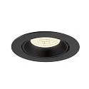 SLV Plafonnier encastré NUMINOS® GIMBLE XL adapté aux postes de travail avec écran IP20, noir, laqué gradable
