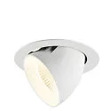 Plafonnier encastré NUMINOS® GIMBLE XL adapté aux postes de travail avec écran IP20, blanche, laqué gradable