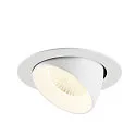 SLV Plafonnier encastré NUMINOS® GIMBLE XL adapté aux postes de travail avec écran IP20, blanche, laqué gradable