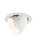 Plafonnier encastré NUMINOS® GIMBLE XL adapté aux postes de travail avec écran IP20, blanche, laqué gradable