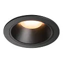 ceiling recessed luminaire NUMINOS® XL round, suitable for VDU workstation IP20, black, lacquered dimmable