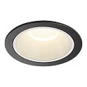 Plafonnier encastré NUMINOS® XL rond, adapté aux postes de travail avec écran IP20, noir, blanche, laqué gradable