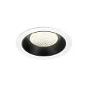 Plafonnier encastré NUMINOS® XL adapté aux postes de travail avec écran IP20, noir, blanche gradable