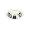 Plafonnier encastré NUMINOS® XL adapté aux postes de travail avec écran IP20, chrome, blanche gradable