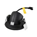 SLV Plafonnier encastré NUMINOS® GIMBLE XS rond, adapté aux postes de travail avec écran IP20, noir, laqué gradable