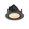 SLV Plafonnier encastré NUMINOS® GIMBLE XS rond, adapté aux postes de travail avec écran IP20, noir, blanche, laqué gradable