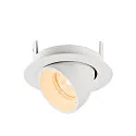 SLV ceiling recessed luminaire NUMINOS® GIMBLE XS round, suitable for VDU workstation IP20, white, lacquered dimmable