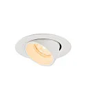 SLV ceiling recessed luminaire NUMINOS® GIMBLE XS round, suitable for VDU workstation IP20, white, lacquered dimmable