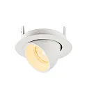 SLV Plafonnier encastré NUMINOS® GIMBLE XS rond, adapté aux postes de travail avec écran IP20, blanche, laqué gradable
