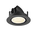 SLV Plafonnier encastré NUMINOS® GIMBLE XS rond, adapté aux postes de travail avec écran IP20, noir, blanche, laqué gradable