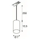 SLV Luminaire à suspension monophasé ASTO TUBE avec douille GU10 IP20, blanche