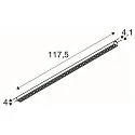 SLV 3-phase spot SIGHT EVO SINGLE 1200 ON-OFF 1-fold, square, UGR < 19, switchable, with grid IP20, black 