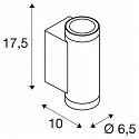 SLV Luminaire mural d’extérieur HELIA PRO S UP/DOWN haut / bas, cylindrique, contrôlable par DALI, résistant aux chocs IP65