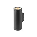 SLV outdoor wall luminaire HELIA PRO L UP/DOWN up / down, cylindrical, DALI controllable, impact resistant IP65, anthracite