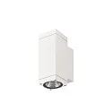SLV outdoor wall luminaire THEO PRO S SINGLE small, square, DALI controllable, sea-air resistant IP65, white, lacquered dimmable