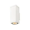 outdoor wall luminaire THEO PRO L SINGLE large, square, DALI controllable, sea-air resistant IP65, white, lacquered dimmable