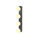 Luminaire de miroir SUN MIRROR QUAD avec bouton de commande IP44, noir, laqué 