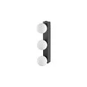 SLV Luminaire de miroir SUN MIRROR TRIPLE avec bouton de commande IP44, noir, laqué 