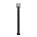 Lampadaire d’extérieur TAHA II 90 avec capteur, CCT Switch, commutable IP54, noir, laqué 