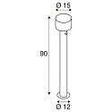Lampadaire d’extérieur TAHA II 90 avec capteur, CCT Switch, commutable IP54, noir, laqué 