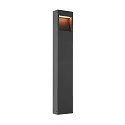 outdoor floor lamp QUAD PRO 90 square, DALI controllable, impact resistant, sea-air resistant IP65, anthracite dimmable