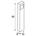 Lampadaire d’extérieur QUAD PRO 90 angulaire, contrôlable par DALI, résistant aux chocs, résistant à l'air marin IP65
