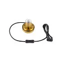 Lampe de table PANTILO ROPE 19 cylindrique E27, or gradable