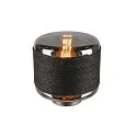 table lamp PANTILO ROPE 19 cylindrical E27, silver dimmable