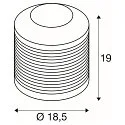 SLV table lamp PANTILO ROPE 19 cylindrical E27, silver dimmable