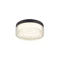 SLV Applique et plafonnier CYFT WAVE XL IP65, noir, laqué gradable