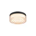 SLV Applique et plafonnier CYFT WAVE XL IP65, noir, laqué gradable