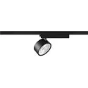 SLV 1-phase spot KALU 2.0 PHASE cylindrical, UGR < 19, with lens optics, cardanic swivelling IP20, black dimmable