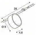 SLV 3-phase spot KALU 2.0 DALI cylindrical, DALI controllable, UGR < 19, cardanic swivelling IP20, black dimmable