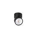 Applique et plafonnier KALU 2.0 SINGLE PHASE à 1 flamme, UGR < 19, pivotant à la cardan IP20, noir gradable